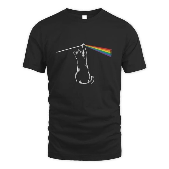 Funny Cat Rock Music Mashup Meme Animal Graphic T-Shirt - Picture 1 of 4